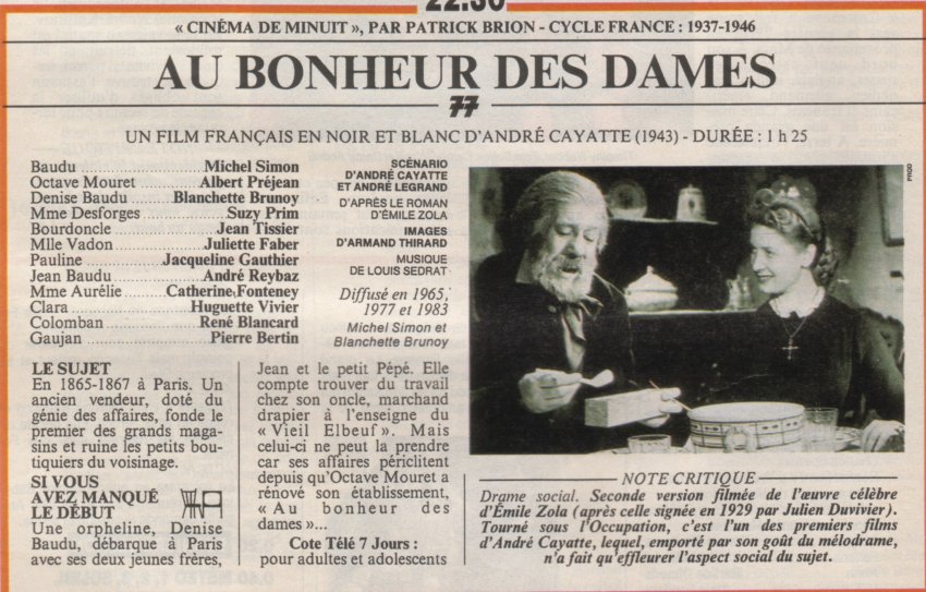 Questionnaire de lecture 1 Au Bonheur des Dames